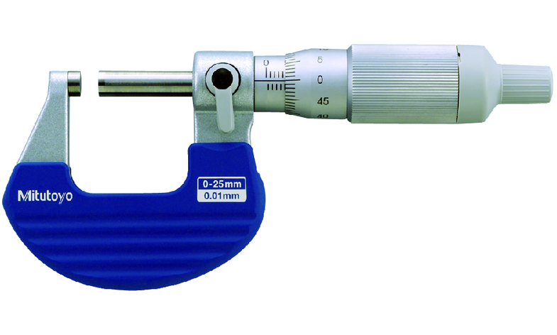 Mitutoyo Mikrométer racsnis dobbal, 0-25 mm, 0.01 mm (102-701) termék fő termékképe