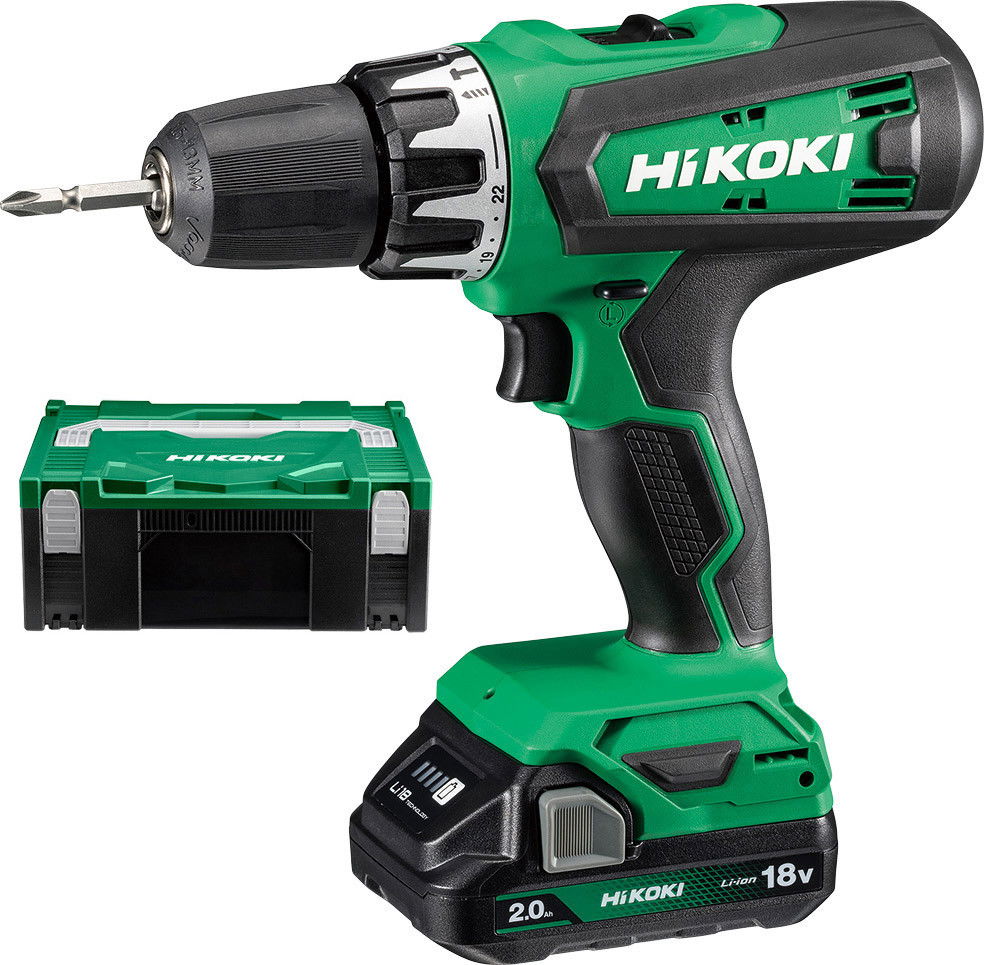 HiKoki DV18DFWQZ akkus ütvefúró-csavarozó (2 x 2.0 Ah Li-ion akkuval, Hitbox kofferben) termék fő termékképe